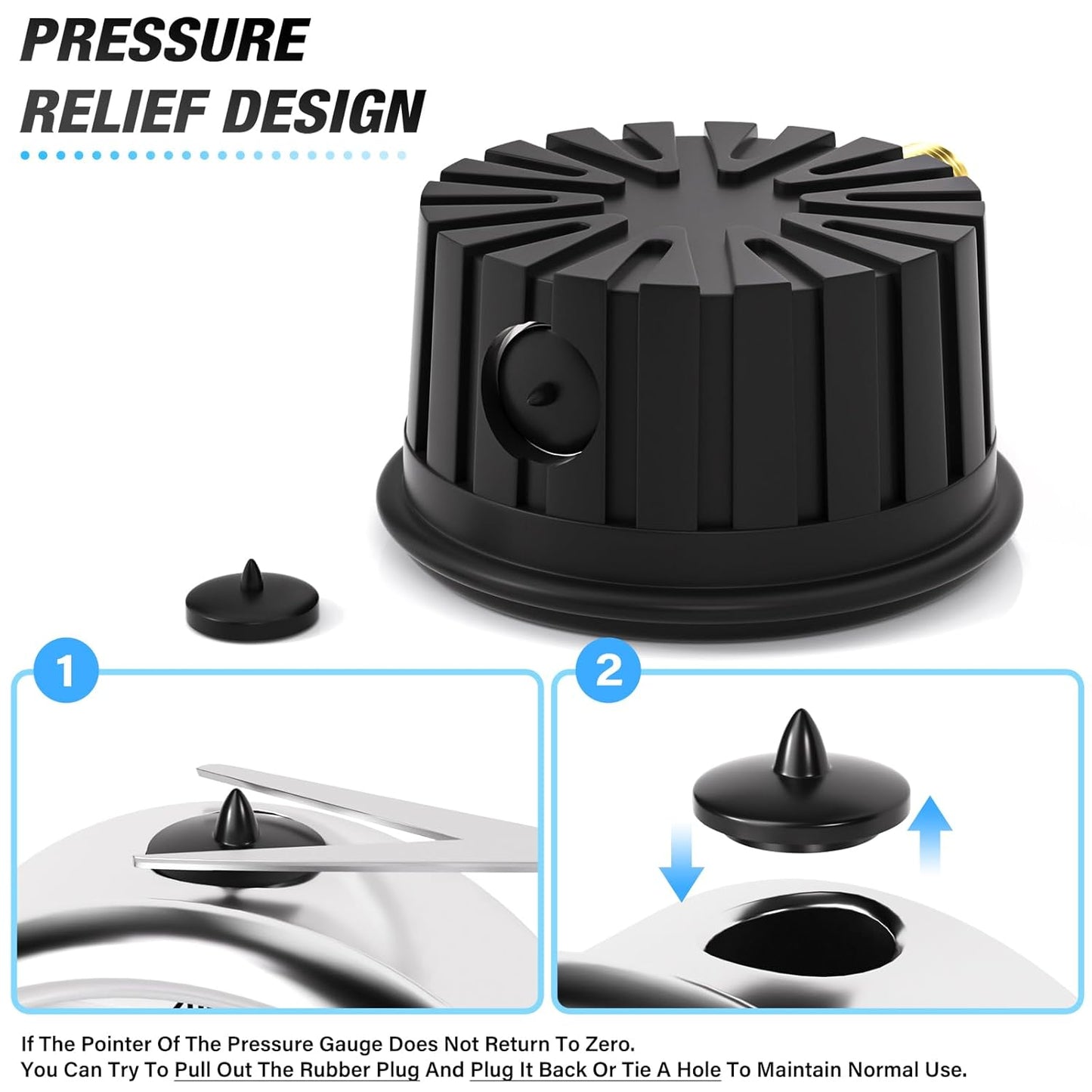 MEANLIN MEASURE 0~30Psi Stainless Steel Liquid Filled Pressure Gauge 1/4" NPT 2.5" FACE DIAL with Rubber Protective Sleeve, Lower Mount