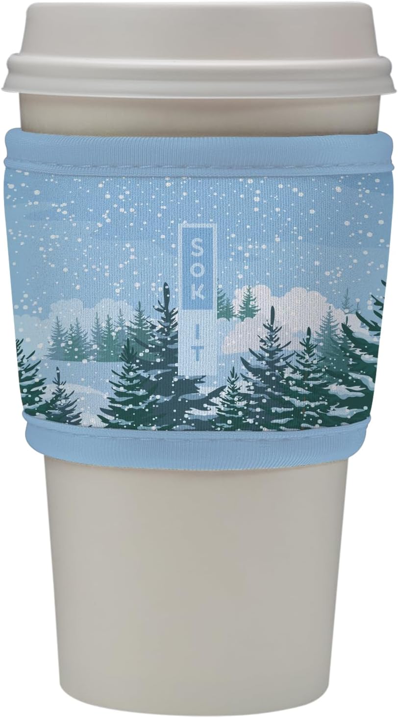 Sok It HotSok Coffee & Tea Reusable Insulated Neoprene Cup Sleeve (Winter Wonderland)