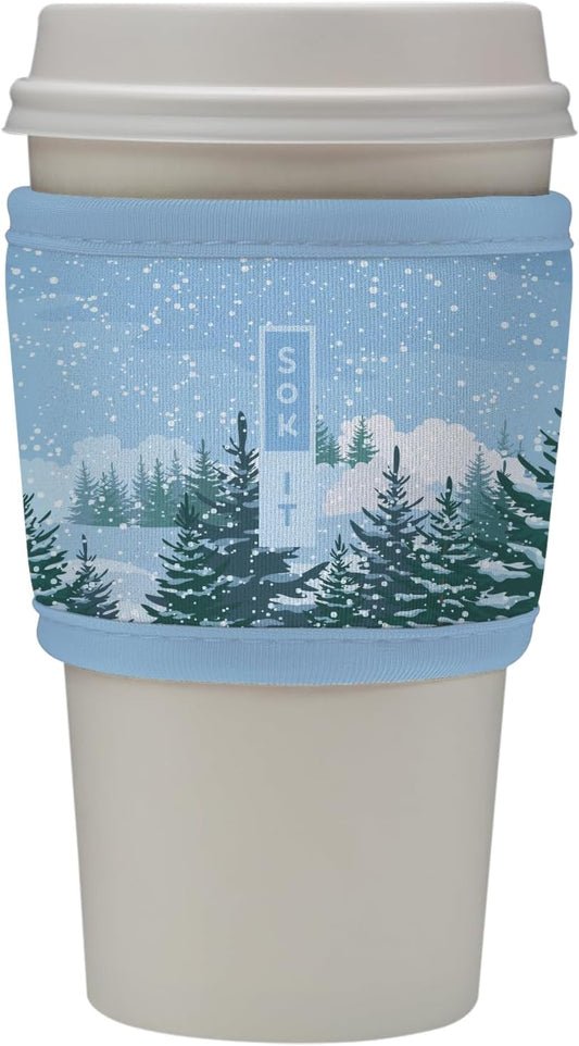 Sok It HotSok Coffee & Tea Reusable Insulated Neoprene Cup Sleeve (Winter Wonderland)