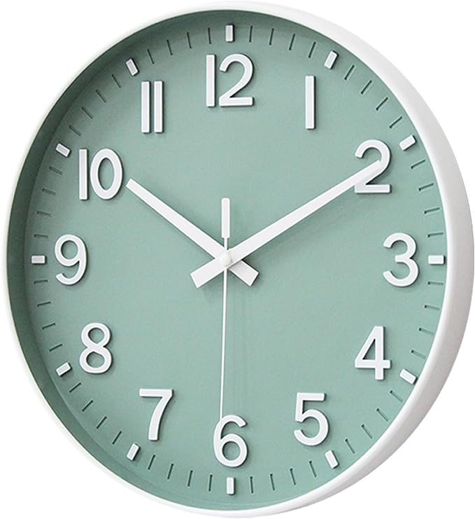 HZDHCLH Wall Clocks Battery Operated, Wall Clock Green, 8 inch Wall Clock - Image 2