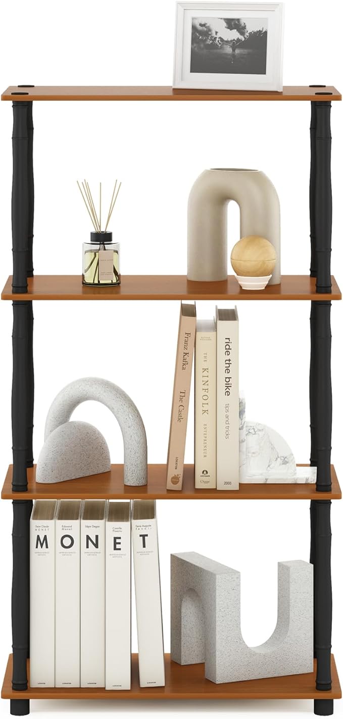 Furinno Turn-N-Tube 4-Tier Multipurpose Shelf Display Rack, Classic Tubes - Image 4