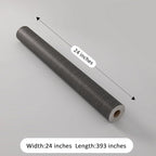 Black Grasscloth Wallpaper Peel and Stick Fabric Linen Textured 24"x394" - Image 2