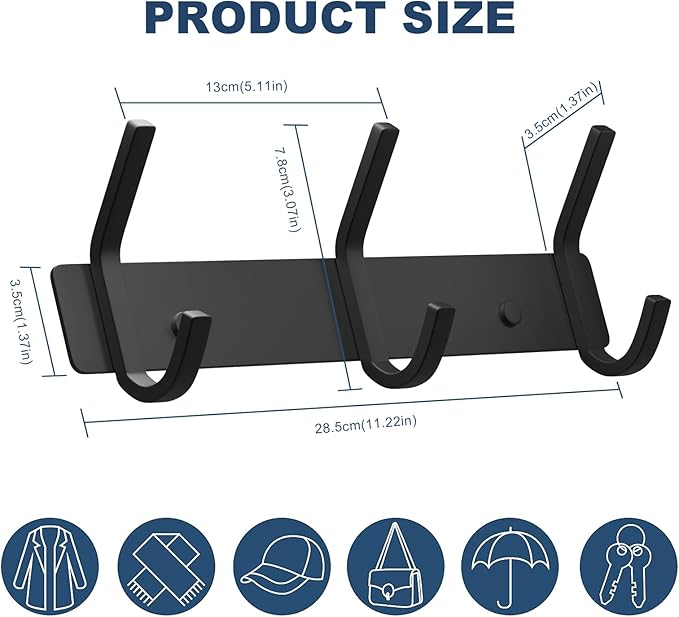 VAEHOLD 2PACK Coat Hooks Wall Hook - Image 2