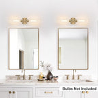 Indoi Brass Wall Sconces, Hardwired Bathroom Sconces Wall Lighting - Image 7