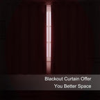 LEMOMO Bright Red Blackout Curtains 52 x 63 Inch Length/Set of 2 Curtain - Image 3