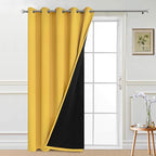 Yakamok 100% Blackout Lined Panels, Thermal Insulated Blackout Curtains by Yakamok