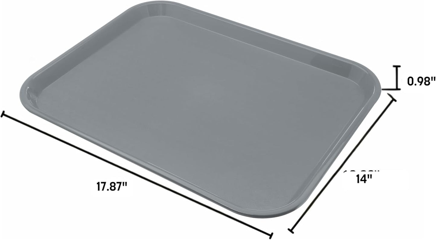 Carlisle FoodService Products Cafe Plastic Fast Food Tray, 14" x 18", Chocolate