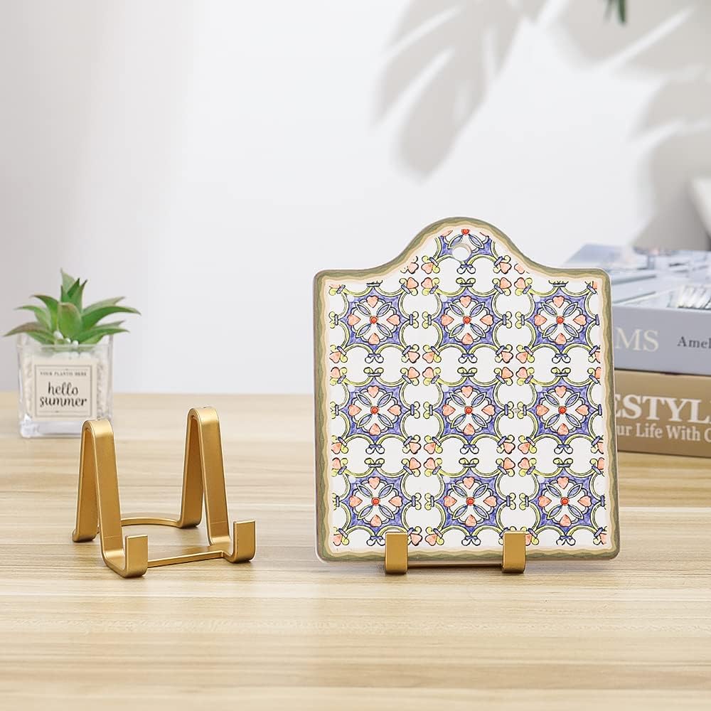 Plate Stands for Display - Plastic Easel Stand Plate Holder Display Stand Picture Frame Stand for Pictures | Photo|Decorative Plate |Dish | Tabletop Art - 3 inch-Golden