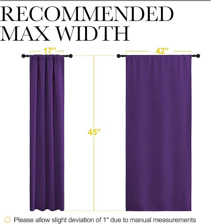 NICETOWN Blackout Purple Curtains - Image 7