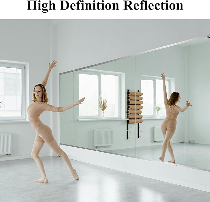 Ruomeng Home Gym Mirror, Large Frameless Body Mirror Tempered Glass - Image 7