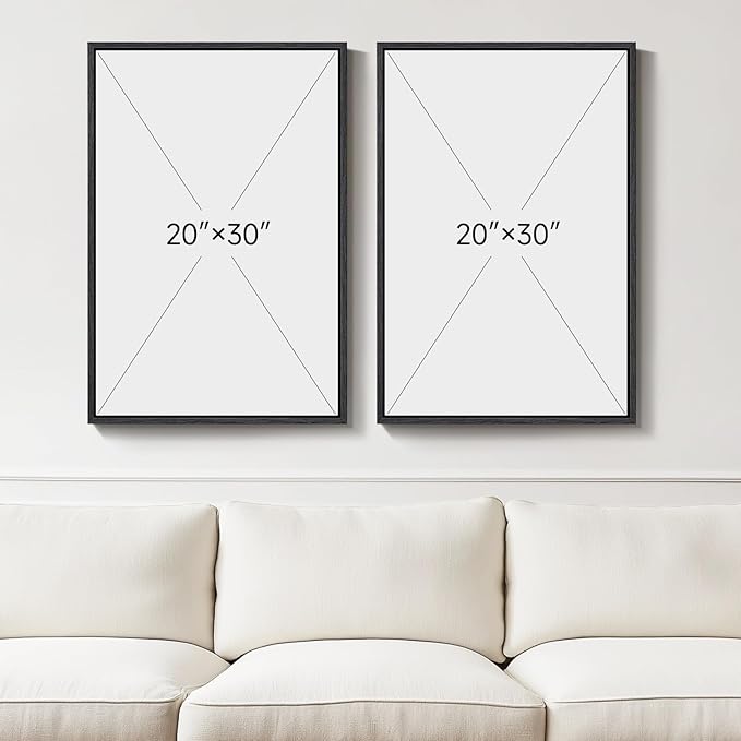 Large Framed Modern Abstract Wall Art Set of 2, Canvas Prints Paintings Artwork - Image 3