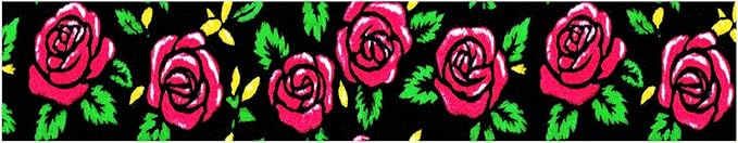 Red Rose Wall Border 196x4 Inch Peel and Stick Floral Wallpaper Border Black - Image 4