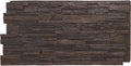 EverStone Cascade Faux Stone Panel, 48 5/8"W x 24 3/4"H x 1 1/4"D, Dark Tobacco by EkenaMillwork