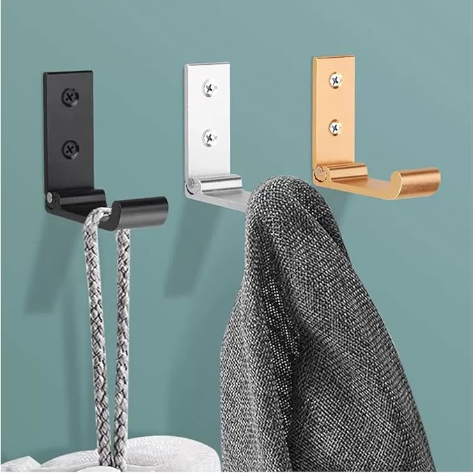 Folding Coat Hooks, Matte Black Wall Hooks - Image 5