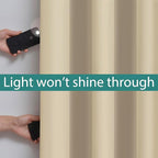 Yakamok 100% Blackout Thermal Insulated Grommet Curtains, Noise Reducing - Image 3