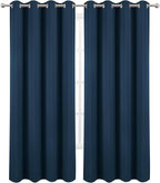 LEMOMO Blackout Curtains 52 x 120 Inch Long Navy Blue Curtains Set of 2 Panels - Image 2