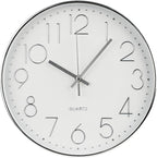 Wall Clock Non-Ticking Silent Modern Simple Style Round Decor Clock by BAKBRAND