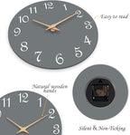 Roymnie Wall Clock 14 Inch, Modern Wall Clocks Battery Operated, Silent Non - Image 4