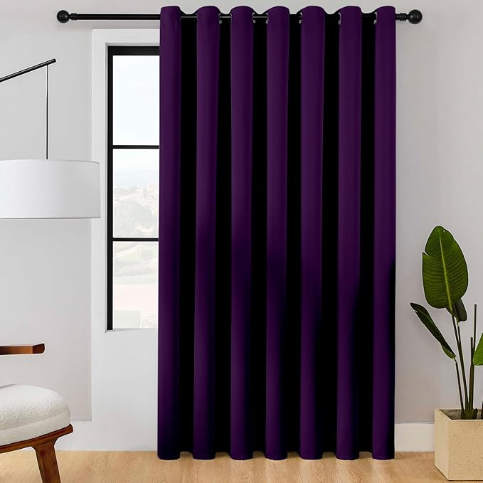 ChrisDowa Room Divider Curtain 84 Inches Long, Wide Blackout Sliding Door by ChrisDowa