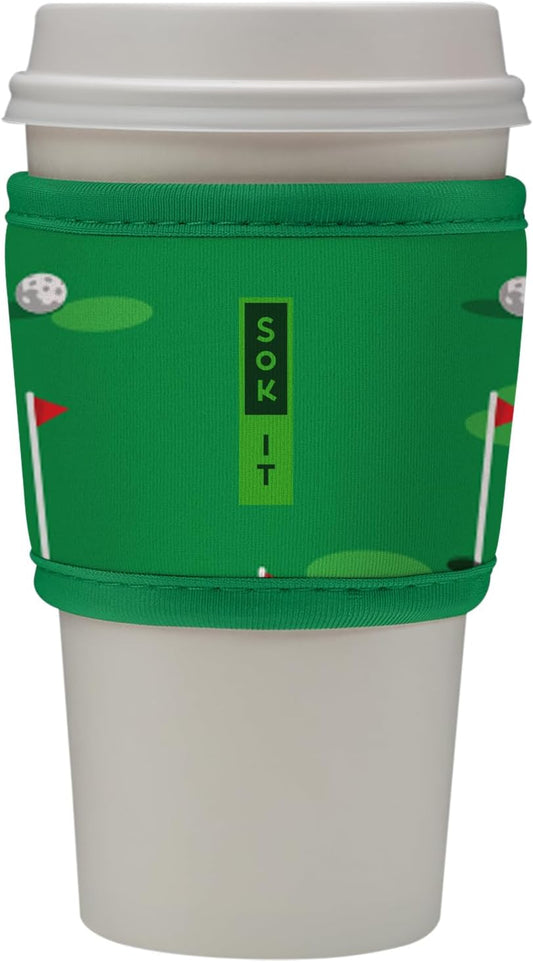 Sok It HotSok Coffee & Tea Reusable Insulated Neoprene Cup Sleeve (Golf)