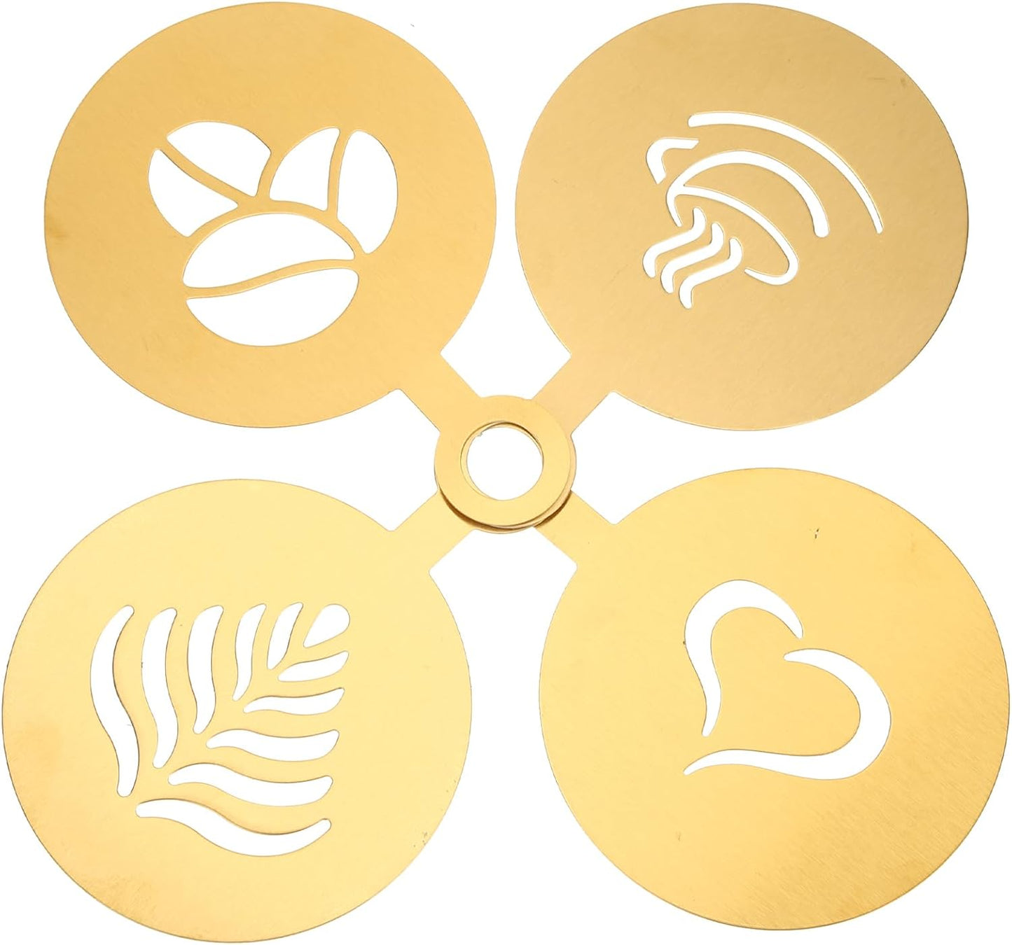 4pcs Coffee Decorating Stencils,Cake Stencil Templates Decoration Foam Templates for Coffee,Dessert,Cake, Chocolate in Wedding Party Dance Valentine's Day