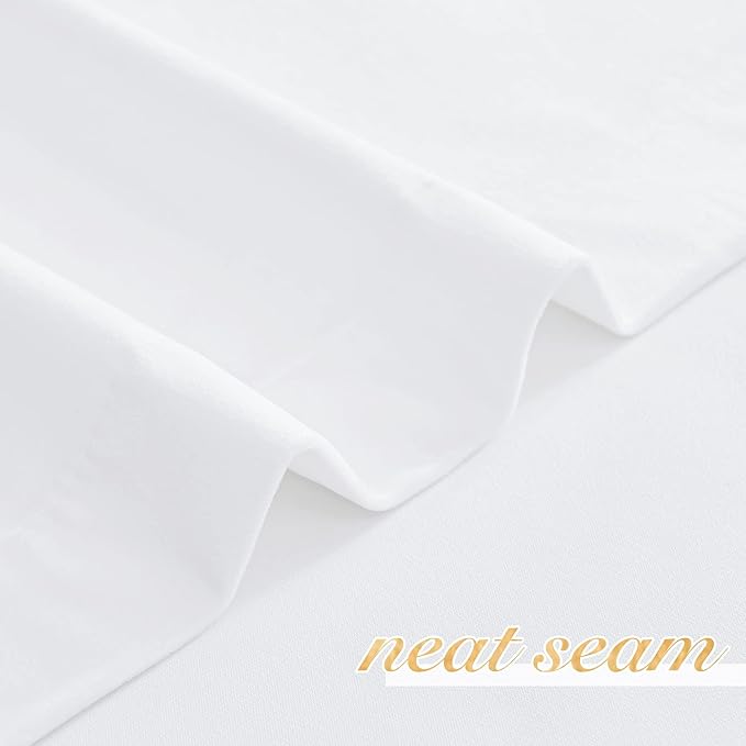 NICETOWN White Velvet Curtains and Drapes 102 inches Long, Extra Long Elegant - Image 6