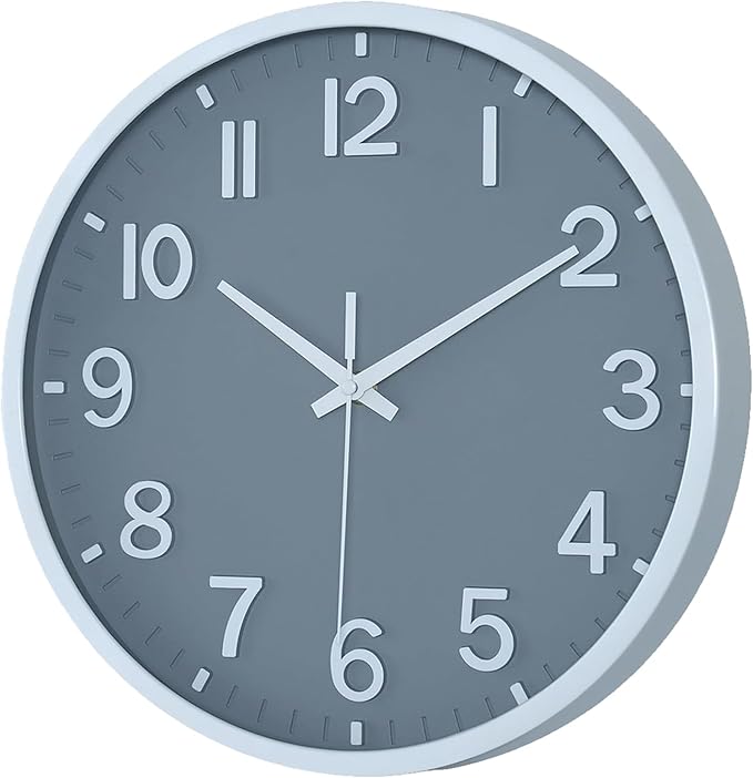 Wall Clocks Battery Operated 10 inch Modern Wall Clock, Silent Non Ticking Wall - Image 2