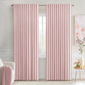 MIULEE Baby Pink Back Tab Blackout Curtains 84 Inch Length 2 Panels Set by MIULEE
