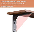 DINZI LVJ Long Wall Shelves, 39.4Inch Wall Mounted Shelves Set of 4, Extra - Image 9