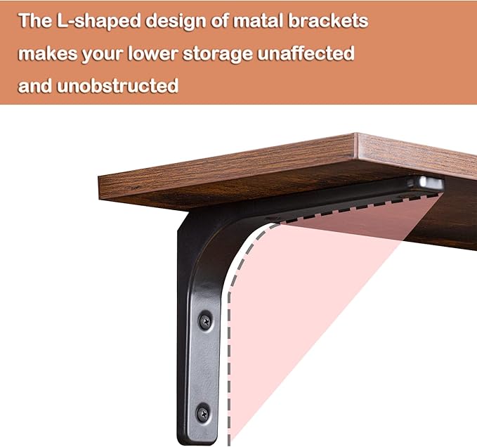DINZI LVJ Long Wall Shelves, 39.4Inch Wall Mounted Shelves Set of 2, Extra - Image 4