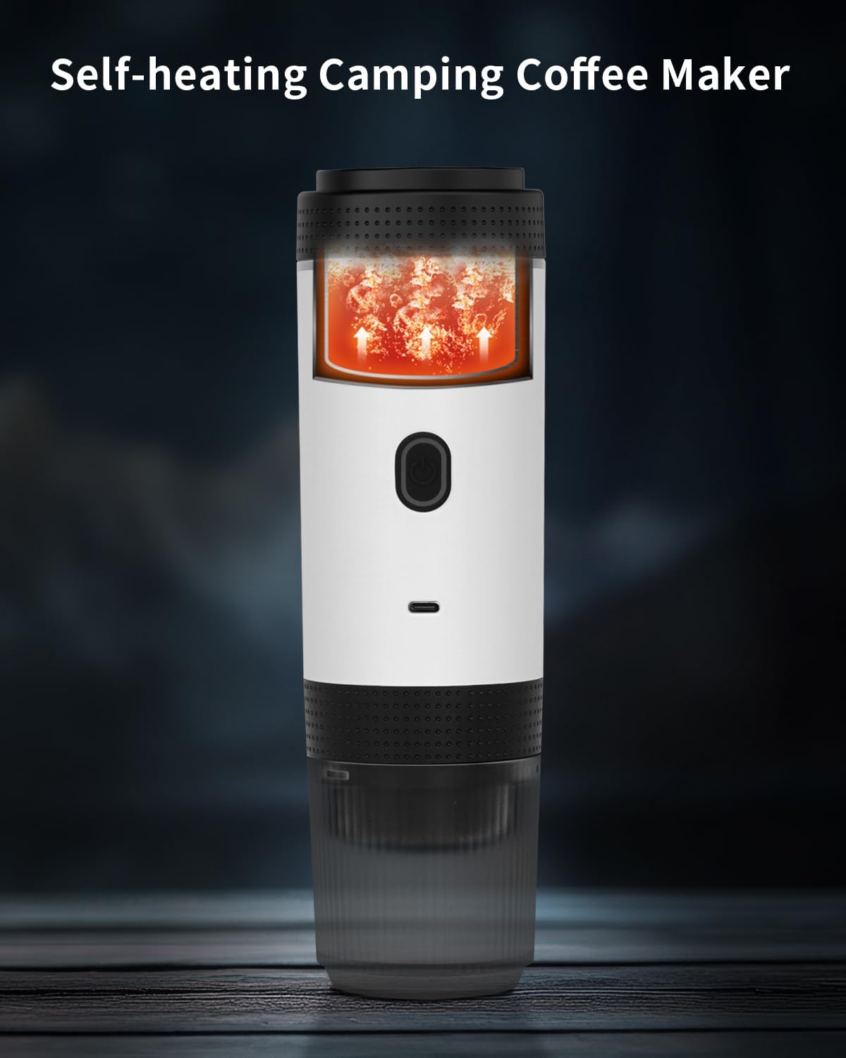 Portable Electric Espresso Machine, Car Coffee Maker for Travel Camping, Battery Powered Coffee Brewer Compatible with Ground Coffee & NS Capsules, White