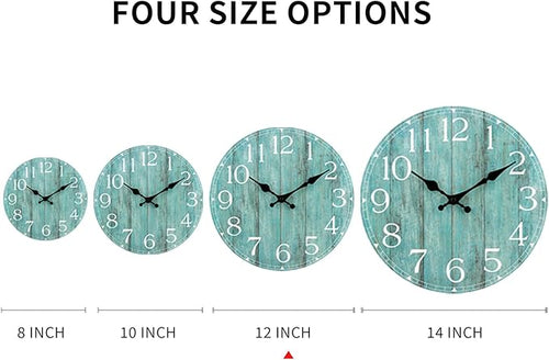 12 Inch Teal Wall Clock - Image 2