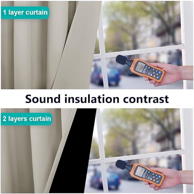 NICETOWN 100% Blackout Window 84in Curtain Panels, Cold and Light Blocking - Image 4