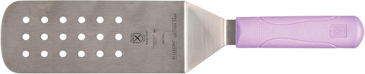 Mercer Culinary Millennia Perforated Turner/Spatula, 8 Inch x 3 Inch Blade, Purple Handle