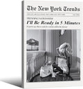 Vintage Newspaper Framed Wall Art Trendy Black and White Aesthetic Posters by FuSatisYilife