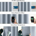 MIULEE Light Blue Back Tab Blackout Curtains 63 Inch Length 2 Panels Set - Image 5