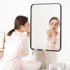 ZenStyle 2 Packs Black Metal Framed Rectangular Wall Mirror 22" x 30" Bathroom - Image 7