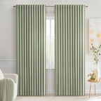 MIULEE Sage Green Back Tab Blackout Curtains 84 Inch Length 2 Panels Set by MIULEE