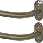 2 Pack Curtain Rods 36-88 Inch, Antique Bronze Wrap Around Blackout Curtain Rods by Wolistsa