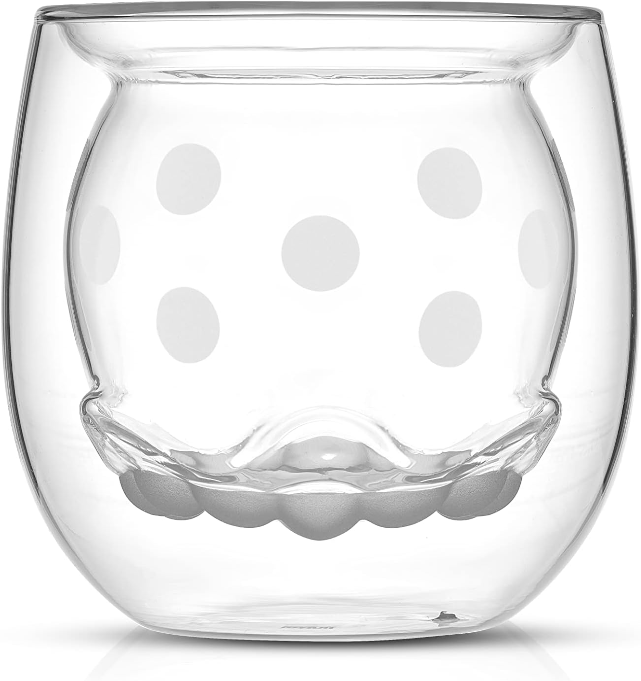 JoyJolt Mickey Pants and Minnie Skirt 3D 7.4oz Double Wall Glass Coffee Cups Set of 2, Disney Coffee Mug, Espresso and Tea Cups, Collection of Double Wall Glasses, Disney Gifts