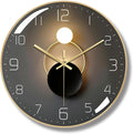 Ergocar Wall Clock, Art Deco Wall Clock, Non-Ticking Silent Modern Metal Wall by Ergocar