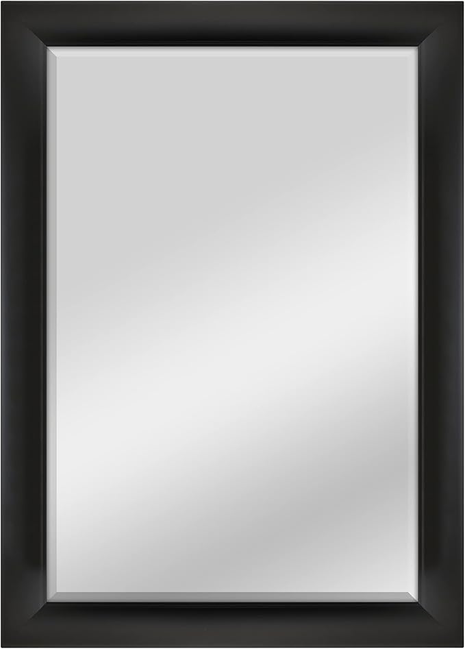 MCS 29.5x41.5 Large Wall Mirror, Classic Black Mirror, Vertical & Horizontal by MCSIndustriesInc