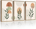 PHOPAGO Boho Wall Art Sage Plant Botanical Bohemain Framed Wall Printing by PHOPAGO