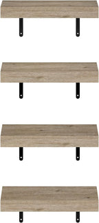 Furinno Tanna Floating Shelves for Wall Set of 4, 15-Inch Wall Shelf, Wall - Image 6