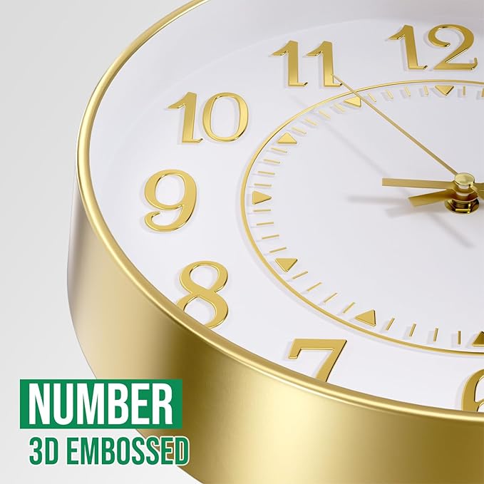 Wall Clock Modern Non-Ticking Battery Operated Silent Wall Clocks Simple Style - Image 6