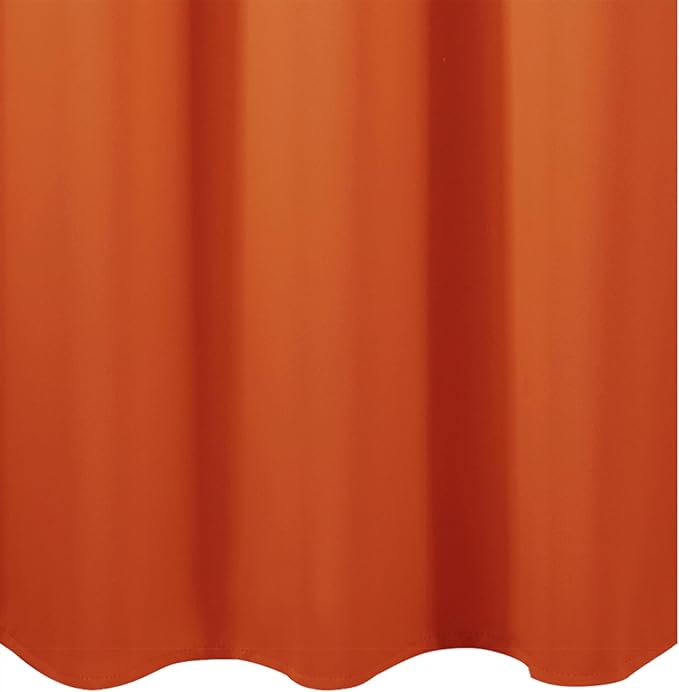 LEMOMO Blackout Curtains 66 x 54 Inch Long Orange Curtains Set of 2 Panels Room - Image 8