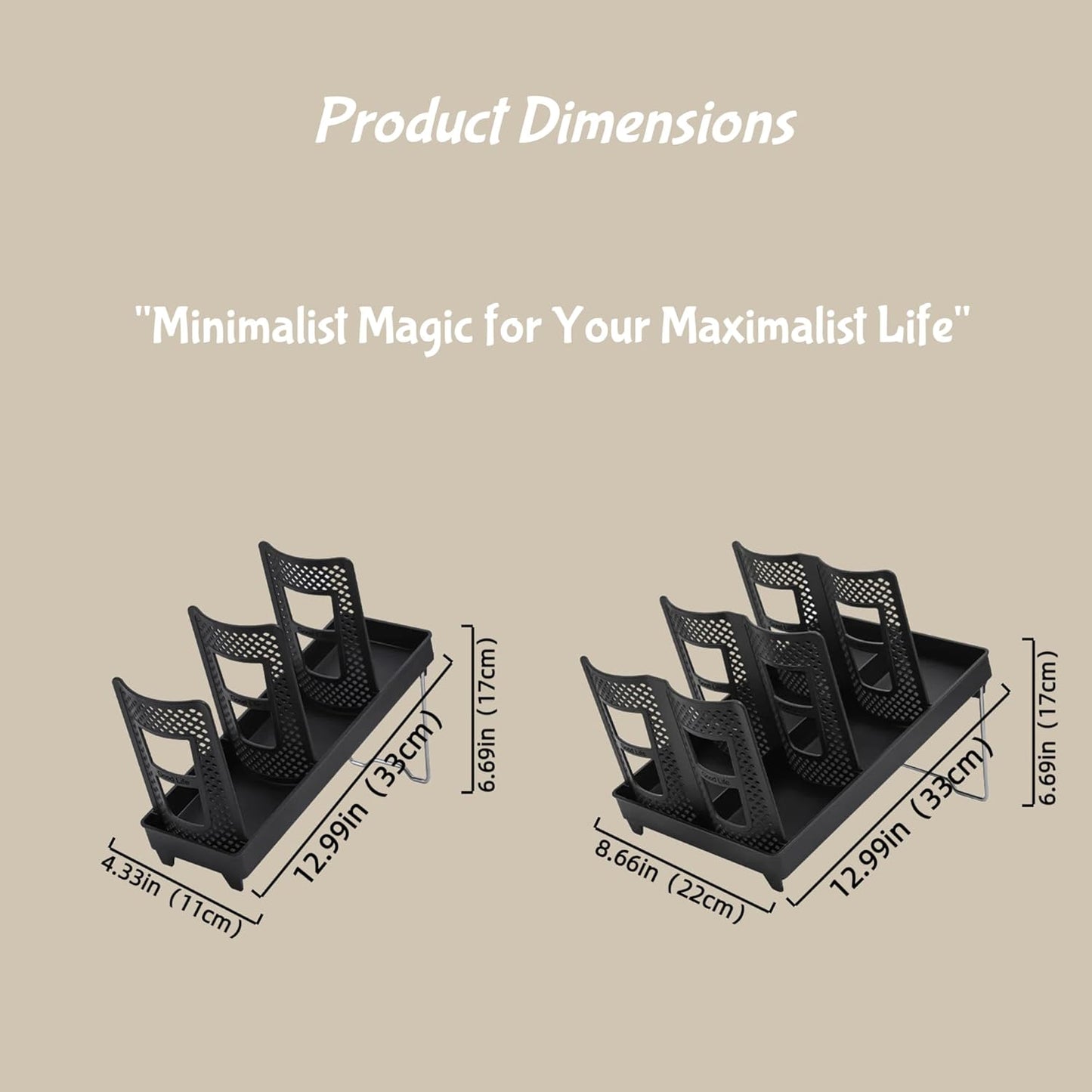 Cup Lid Dispenser and Dispenser Organizer Cup Display Stand,24 oz Plastic Coffee Cup Holder for Countertop,6Slots,Cup Display Stand on Restaurant,Bathroom,Kitchen,Coffee Shop