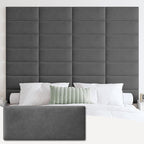 IFNOW Wall Mounted Upholstered Headboard, 3D Peel and Stick Soundproof Wall by IFNOW