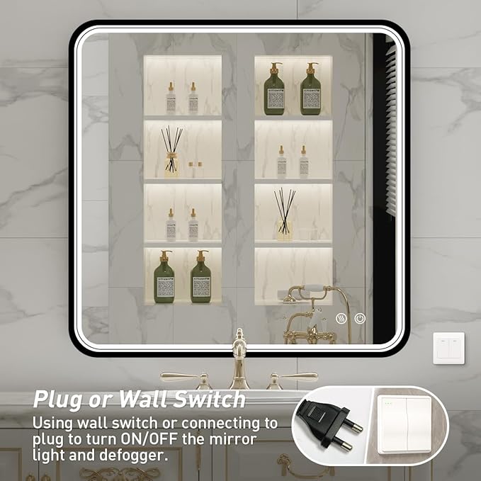 36X36 Inch Black Frame Bathroom - Image 7