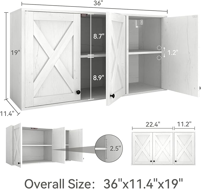 YOURLITE Laundry Cabinet, Medicine Cabinet, Bathroom Kitchen Storage Wall - Image 2